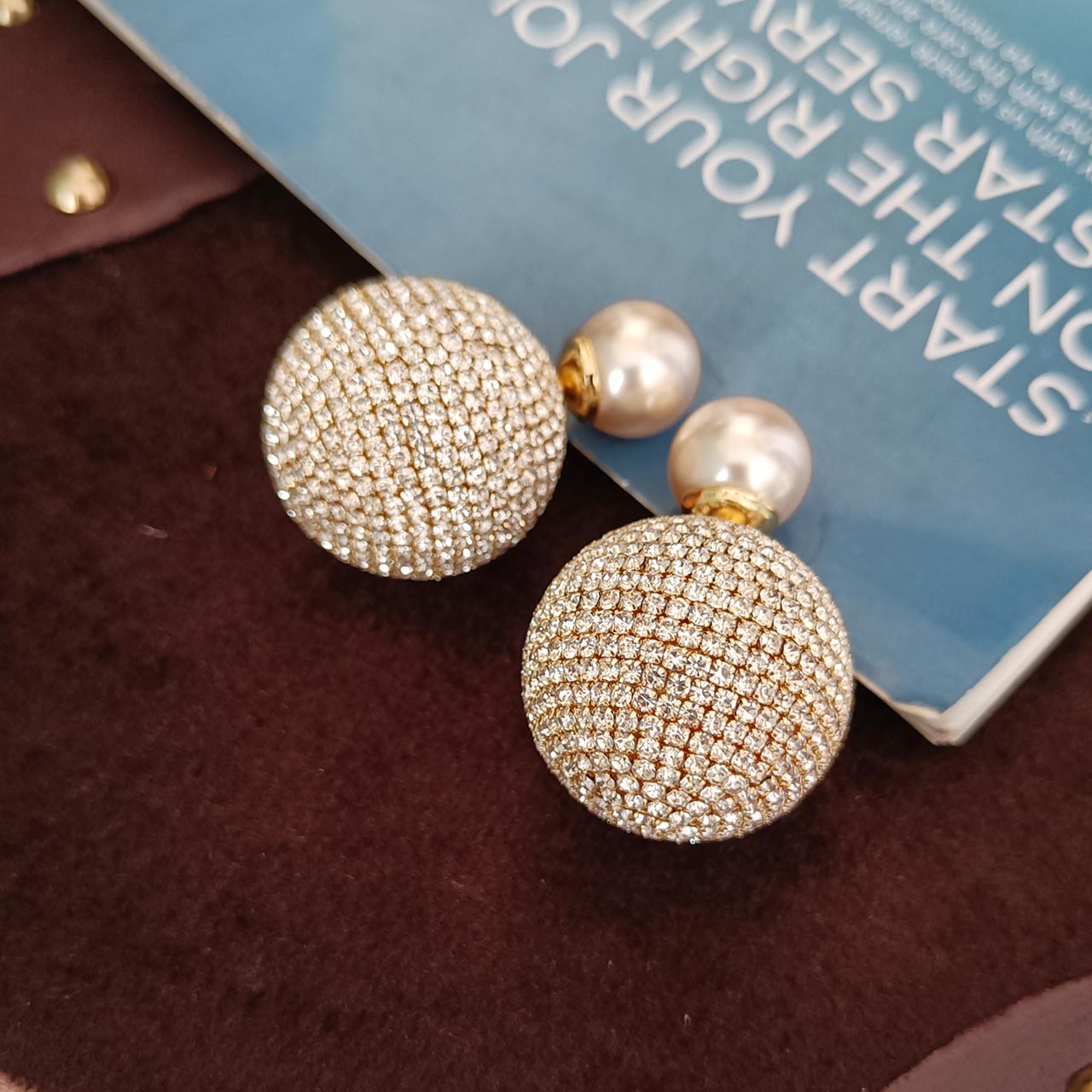 SWAROVSKI ICONIC SWAN STUD EARRINGS WHITE CRYSTAL  CRYSTAL PEARL RHODIUM  PLATED FRONT AND BACK STYLE EARRINGS  Jewelry from Adams Jewellers  Limited UK